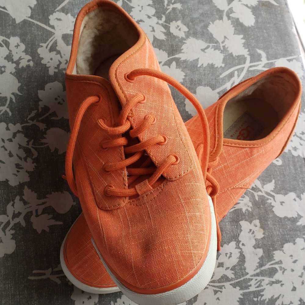 Orange Ugg sneakers size 10